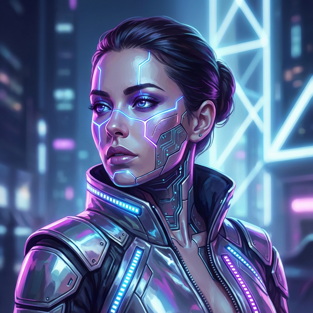 Neon Cyberpunk Portrait